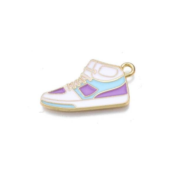 Gold Alloy Sneaker Charm: Purple