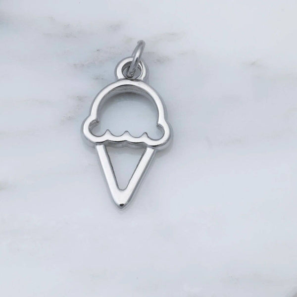 18K Gold PVD Stainless Steel Ice cream Charm: Gold