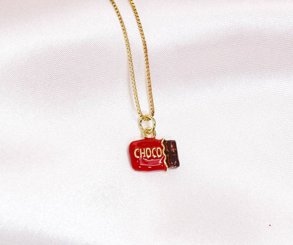 Gold Mini Chocolate Bar Charm for Jewelry Making, CPG2891: 3pcs