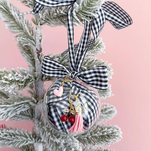 Ornament Sneaker Lace Sets | Trendy Shoe Charms & Laces: Red Gingham Ornament