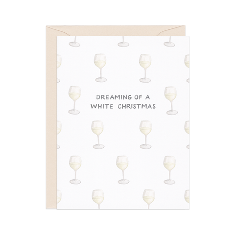 White Wine Christmas — Wine Pun Holiday Card