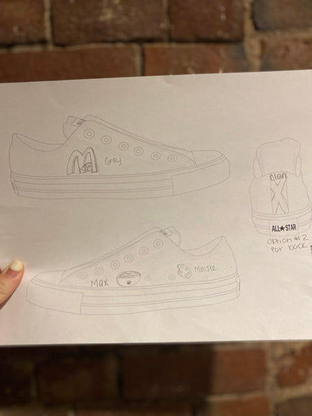 Custom Low Top Converse for Tim