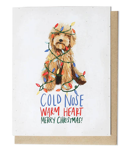 Cold Nose Christmas Greeting Card