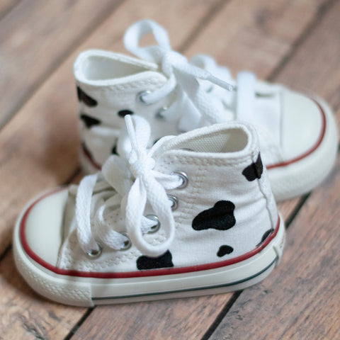 Ready to Ship | Cow Print High Top Size 2