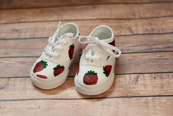 Strawberry Toddler Vans | Strawberry Vans | Custom Vans