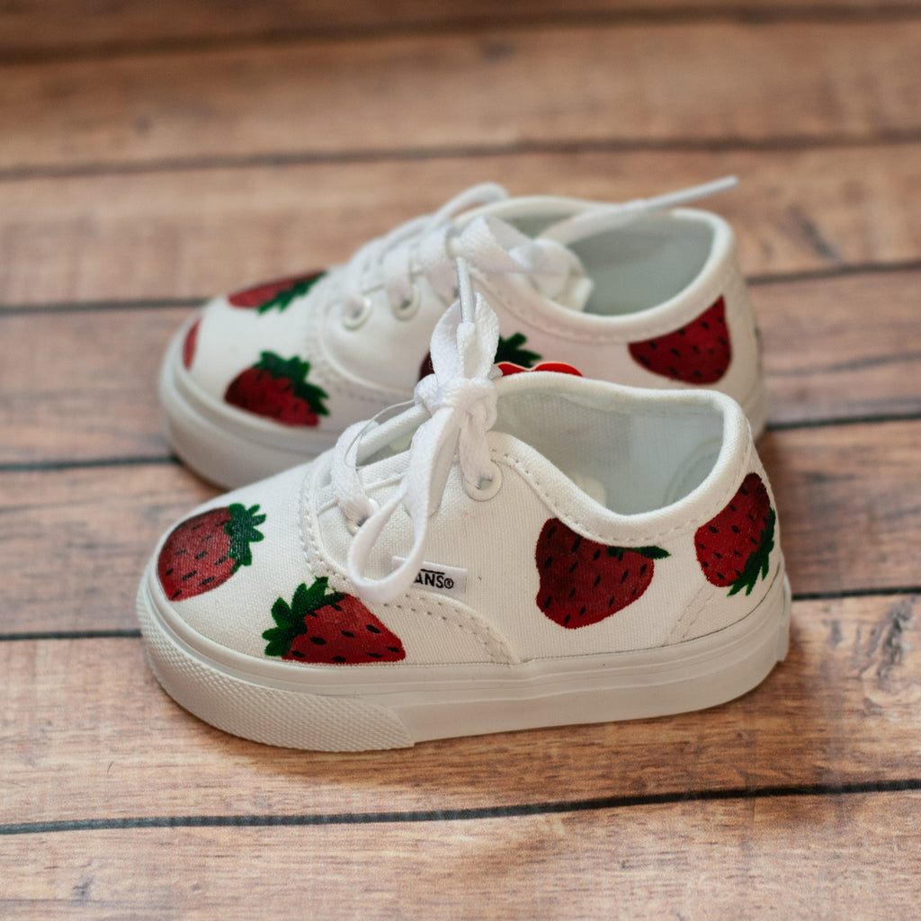 Recept det er alt Leopard Strawberry Toddler Vans | Strawberry Vans | Custom Vans – With love, Paint