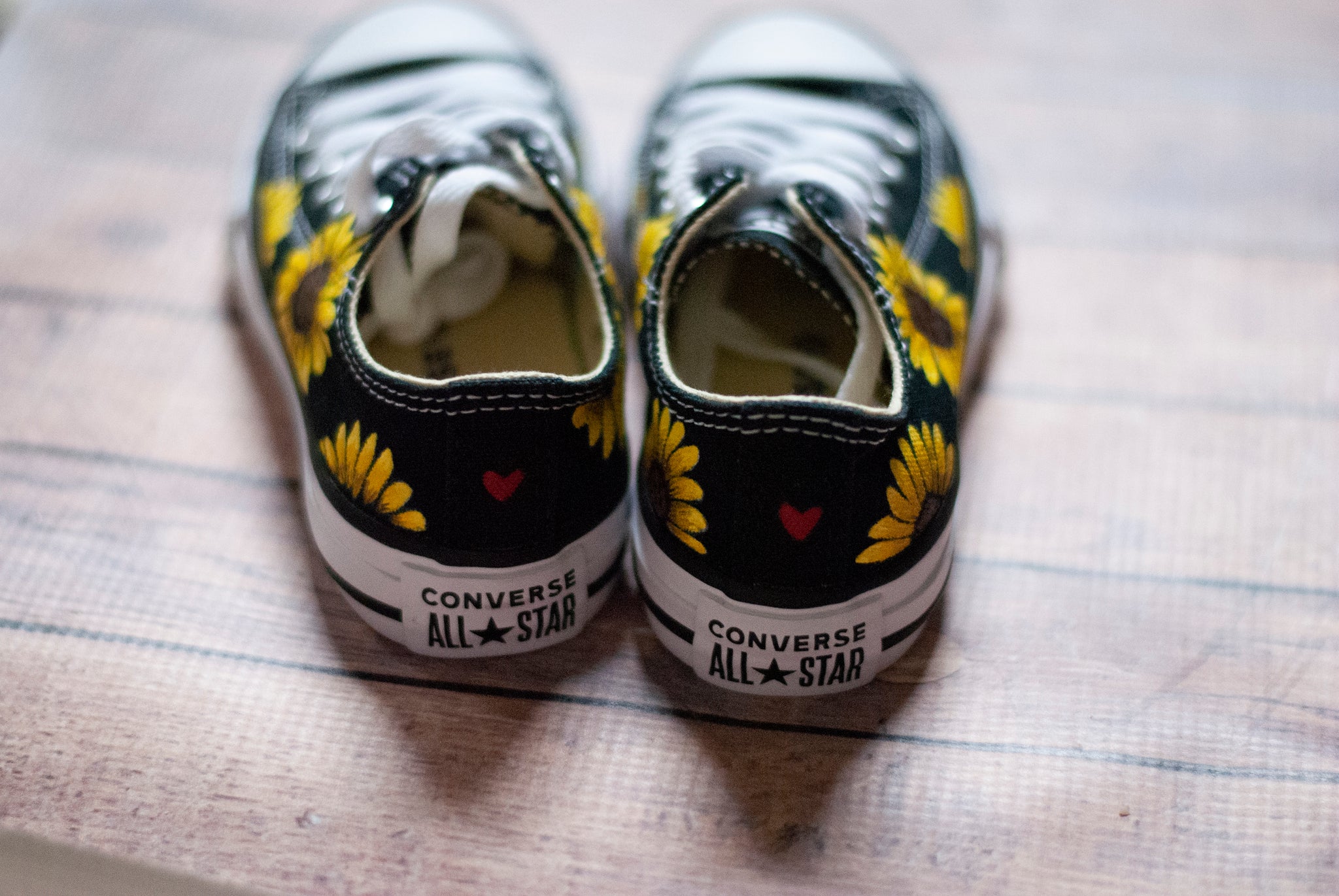 Sunflower Low Top Converse Custom Sunflower Converse With love Paint