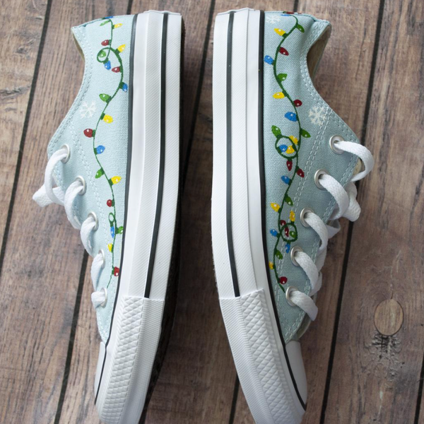 Christmas Light Converse | Hand Painted  Converse