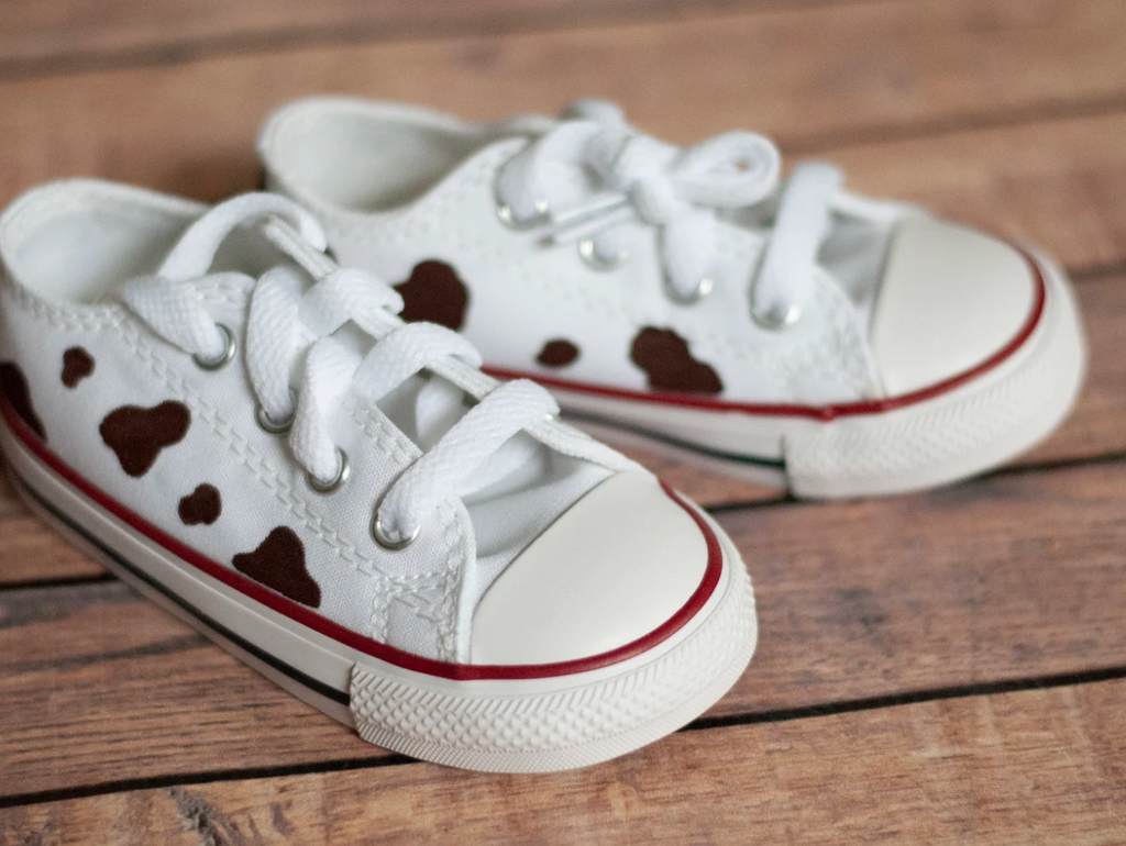 Brown Cow Print Converse Custom Cow Print Converse With love