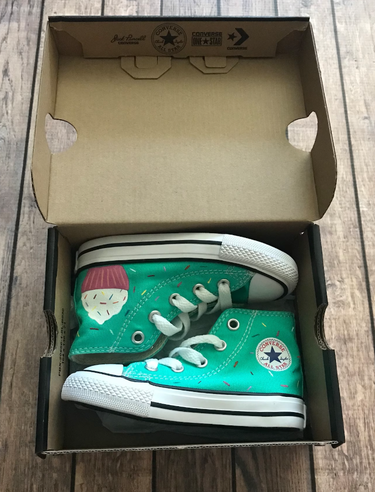 Cupcake Converse Toddler Hand Painted Custom Converse