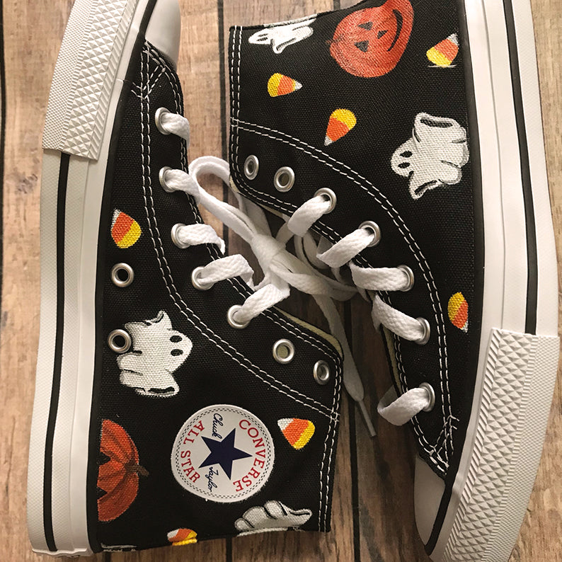 Spooky Halloween Painted Converse | Custom Halloween Converse
