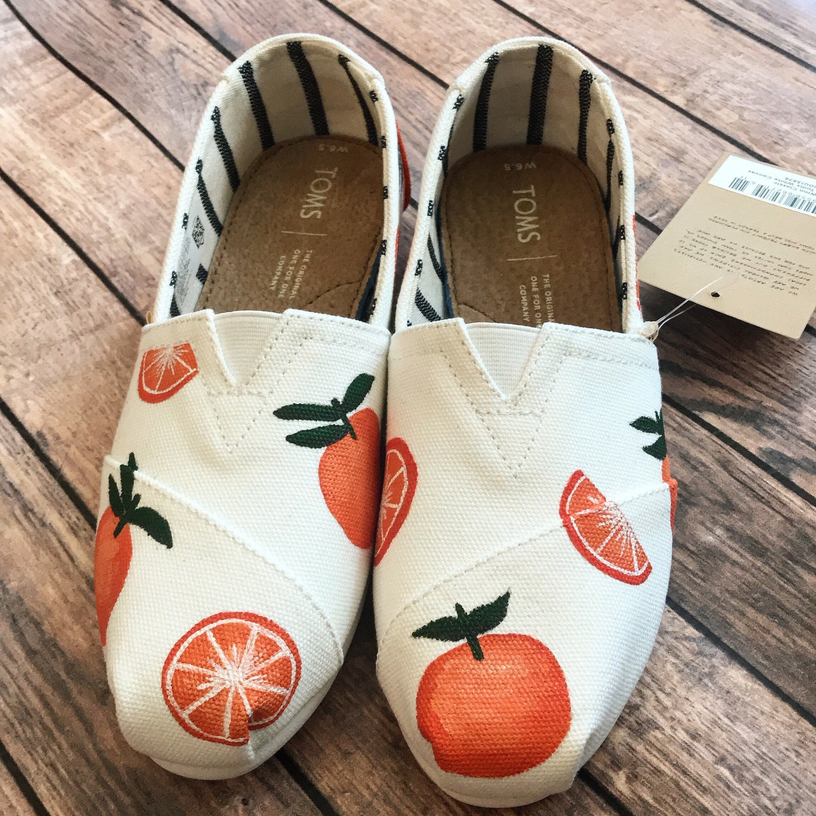 Orange Citrus Hand-Painted Toms